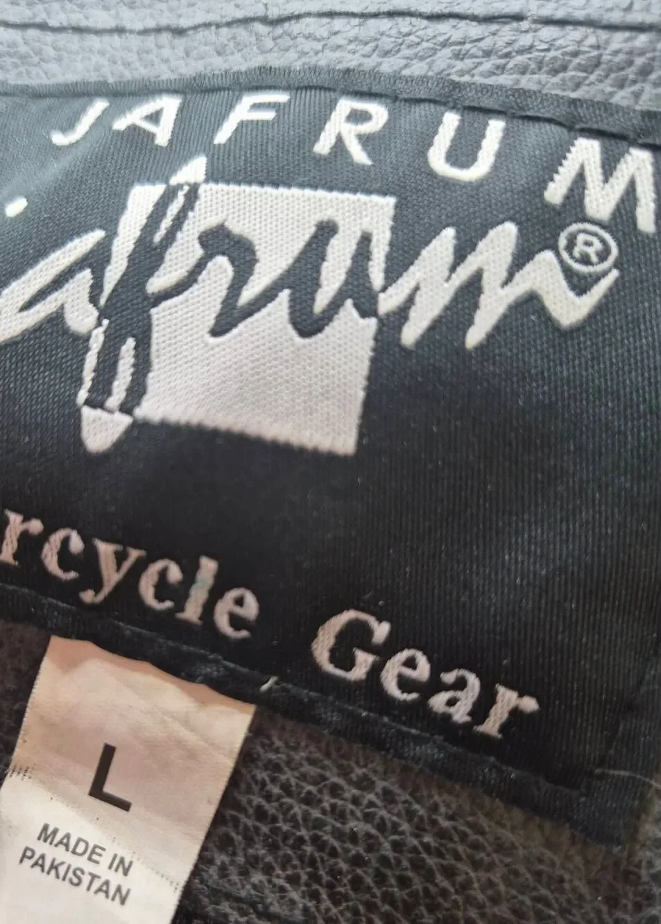 Jafrum motorcycle leather chaps
